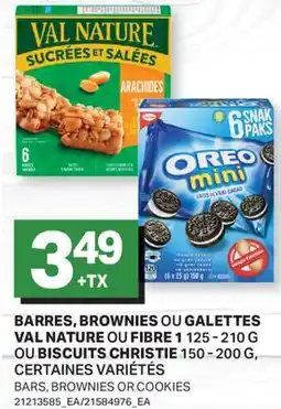 L'Intermarché BARRES, BROWNIES OU GALETTES 125-210 G OU BISCUITS, 150 - 200 G | BARS, BROWNIES OR COOKIES offer