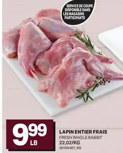 L'Intermarché LAPIN ENTIER FRAIS | FRESH WHOLE RABBIT offer
