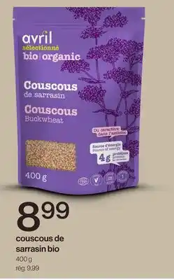 Avril couscous de sarrasin bio offer