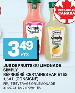 L'Intermarché JUS DE FRUITS OU LIMONADE | FRUIT BEVERAGE OR LEMONADE offer