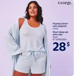 Walmart Short sleep set with robe offer