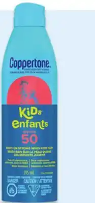 Walmart Coppertone kids' SPF 50 sunscreen spray offer