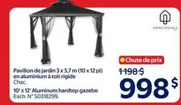 Walmart HOMETRENDS 10' × 12' Aluminum hardtop gazebo offer