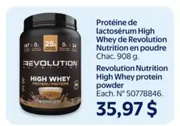 Walmart Revolution Nutrition High Whey protein powder offer