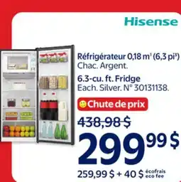 Walmart Hisense 6.3-cu. ft. Fridge offer