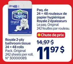 Walmart Royale 2-ply bathroom tissue offer