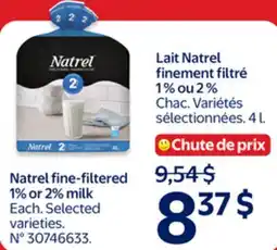 Walmart Natrel fine-filtered 2% milk offer