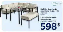 Walmart Mainstays Cobble Hill 3-piece sectional set offer