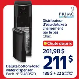 Walmart PRIMO Deluxe bottom-load water dispenser offer