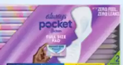 Walmart Always Flexfoam pads offer