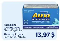 Walmart Aleve liquid gels offer
