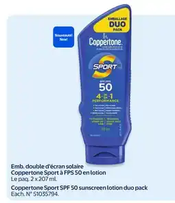 Walmart Coppertone Sport SPF 50 sunscreen lotion duo pack offer