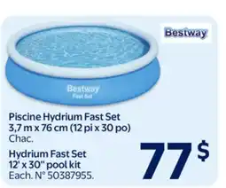 Walmart Bestway Piscine Hydrium Fast Set 12' x 30 pool kit offer