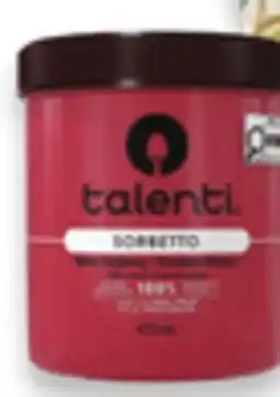 Walmart Talenti gelato or sorbet tubs or Popsicle water ice novelties offer