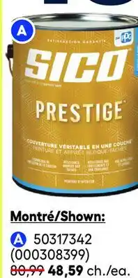 RONA Sico 3.78-L cans of SICO Prestige, Evolution, Endurance, Clean Surface and 360 interior paint offer