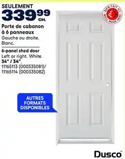 RONA 6-panel shed door offer