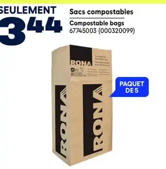 RONA Compostable bags offer