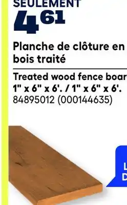RONA Treated wood fence board 1 x 6 x 6' offer