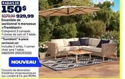 RONA Landon. Co Tremblant 4-piece sectional set offer
