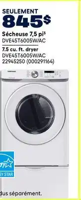 RONA Samsung 7.5 cu. ft. dryer offer