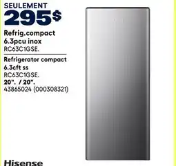 RONA Hisense Refrigerator compact 6.3cft ss offer