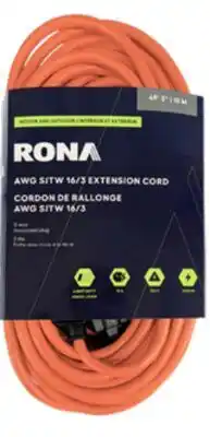 RONA All RONA orange outdoor extension cords SJTW, 16/3, 15-m (49.2') offer