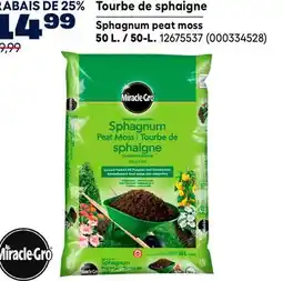 RONA Miracle-Gro Sphagnum peat moss 50-L offer