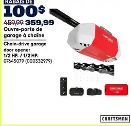 RONA CRAFTSMAN Chain-drive garage door opener offer