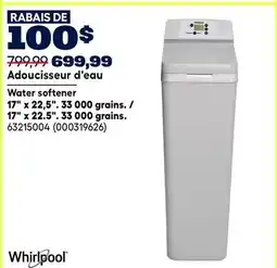RONA Water softener offer