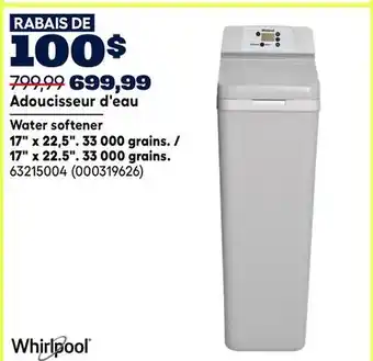 RONA Water softener offer
