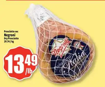 Bonanza Prosciutto sec Negroni offer
