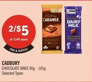 Shoppers Drug Mart Cadbury chocolate bars offer