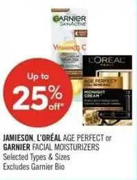 Shoppers Drug Mart Jamieson, l'oréal age perfect or garnier facial moisturizers offer