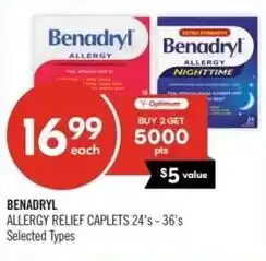 Shoppers Drug Mart Benadryl offer