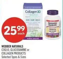Shoppers Drug Mart Webber naturals coq10, glucosamine or collagen products offer