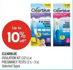 Shoppers Drug Mart Clearblue ovulation kit or pregnancy tests offer