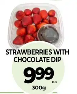 Vince's Market Strawberries with chocolate dip offer