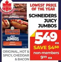 Vince's Market Schneiders juicy jumbos offer