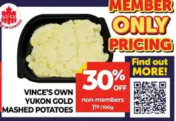 Vince's Market Vince's own yukon gold mashed potatoes offer