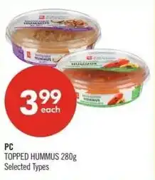 Shoppers Drug Mart PC topped hummus offer