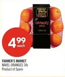 Shoppers Drug Mart Farmer's market navel oranges offer