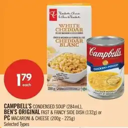 Shoppers Drug Mart Campbell's condensed soup, ben's original or PC macaroni offer