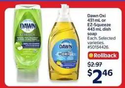 Walmart Dawn Oxi or EZ-Squeeze Dish Soap offer