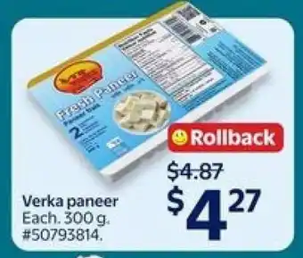 Walmart Verka Paneer offer