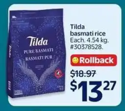 Walmart Tilda Basmati Rice offer