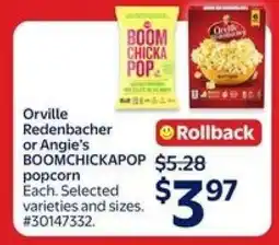 Walmart Orville Redenbacher or Angie's BOOMCHICKAPOP popcorn offer