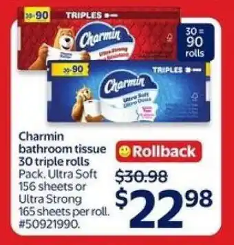 Walmart Charmin Bathroom Tissue offer