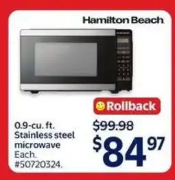 Walmart Hamilton Beach Microwave offer