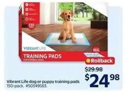 Walmart Vibrant Life Training Pads offer