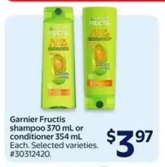 Walmart Garnier Fructis Shampoo or Conditioner offer